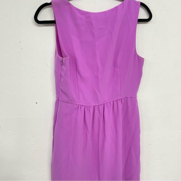 J Crew Purple Sleeveless Fit & Flare Mini Dress Womens 4 Classic Lavender Preppy - Picture 10 of 10